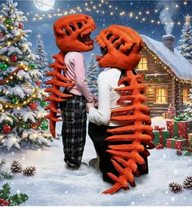 Purple Dinosaur Skeleton Mask Headgear Funny Dinosaur Skull Quirky Adult & Children's Hat Durable Material Unique Design Comfortable Fit for Themed Parties Suitable for Valentine's Day and other holidays