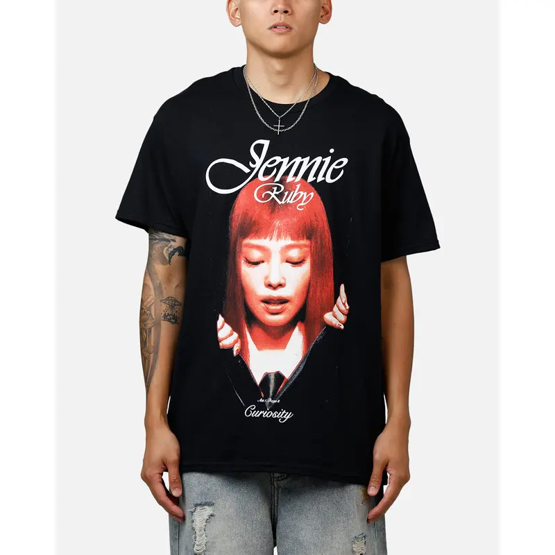 BLACKPINK ジェニ Ruby Like Jennie Tシャツ　L JENNIE RUBY® FADED-EFFECT T-SHIRT - Anthracite grey | ZARA India