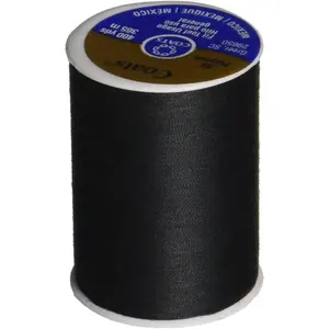 230A-2 Dual Duty -Purpose Thread, 400 Yards/1 Spool of Yarn, Black