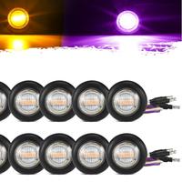 10pcs 3/4 inch Amber to Purple Marker Lights 
