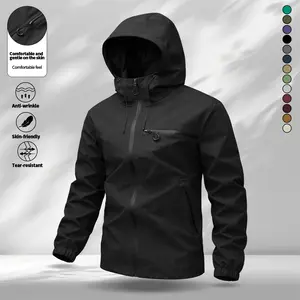 Men's Casual Hooded Jacket – Lightweight Outdoor Streetwear Windbreaker Coats