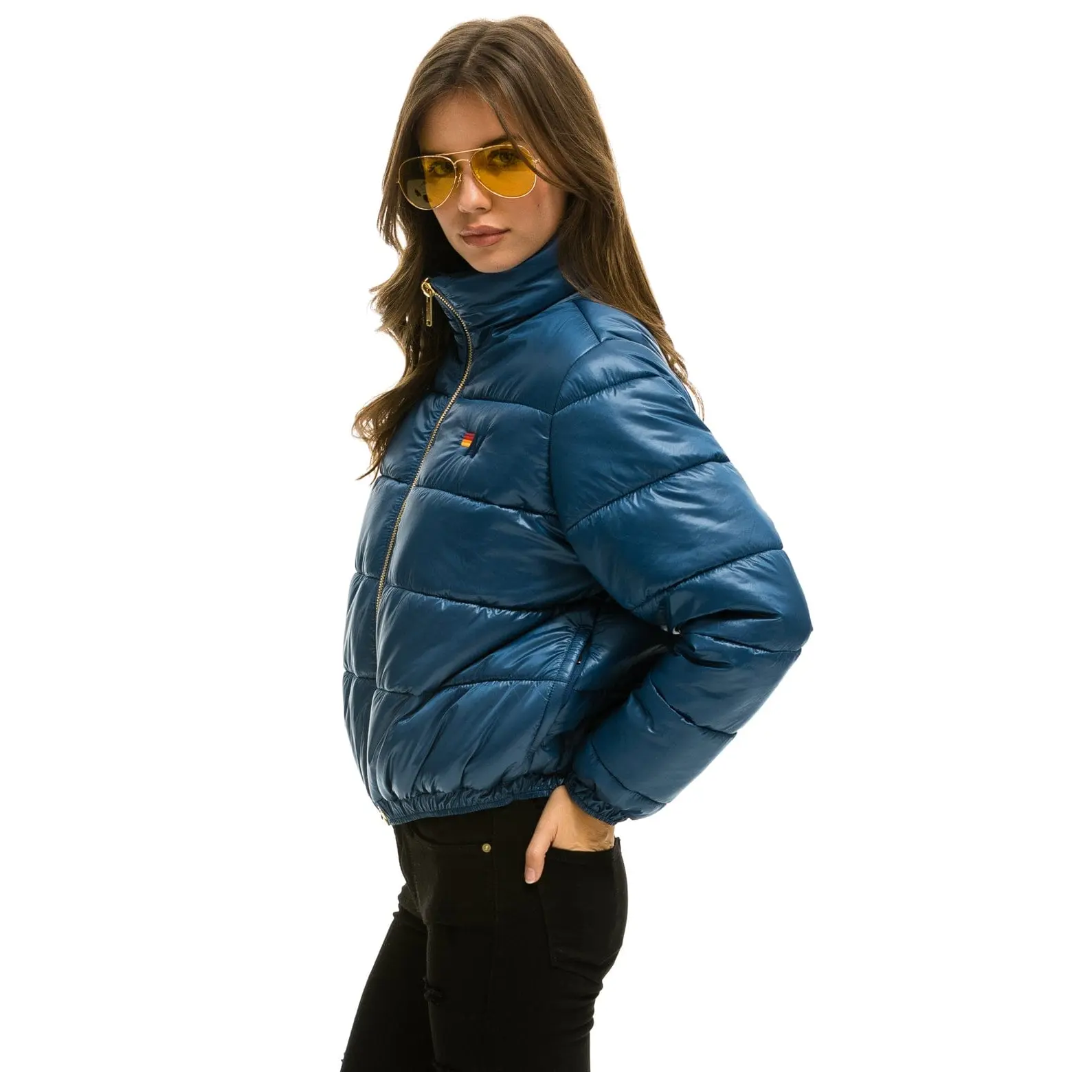BOLT LUXE APRES PUFFER JACKET - GLOSSY DEEP BLUE