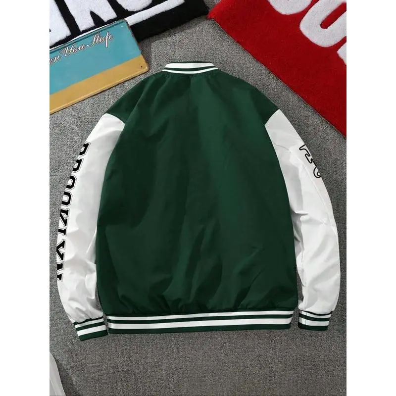 Men's Letter Graphic Color Block Varsity College Style Jacket Long Sleeve Y2k Streetwear Baseball Jacket Hoodie not included Men's Letter Graphic Color Block Varsity College Style Jacket Long Sleeve Y2k Streetwear Baseball Jacket Hoodie not included