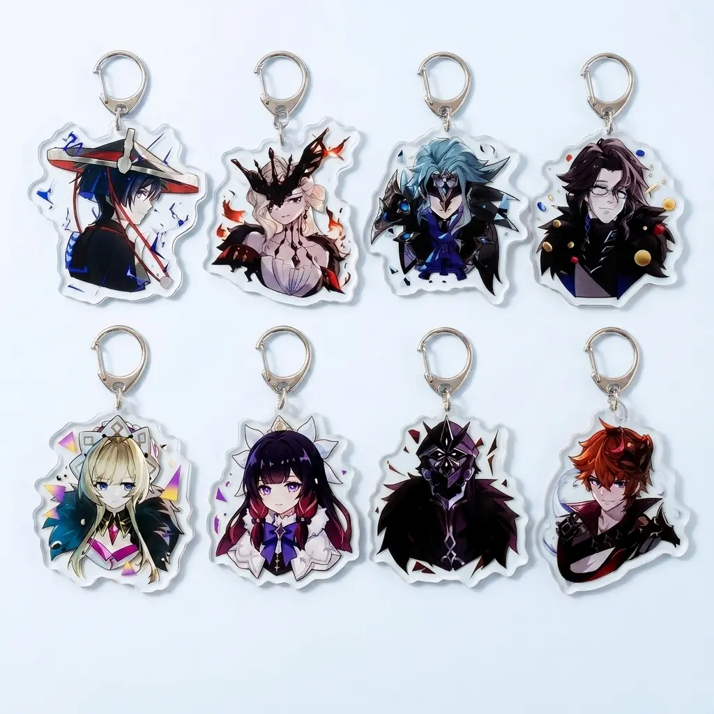 Genshin Impact Fatui Dottore & Pantalone Keychain – Bag & Backpack Accessory