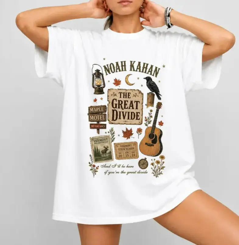 Retro Vintage The Great Divide Tour Shirt, Vermont Stick Season Tee, Folk Music Concert Shirt, Indie Music Fan Gift, Rustic Vintage Tee Unisex Gift