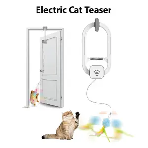 Electric Cat Teaser with Remote, Interactive Pet Toy, Rechargeable Door Clip Design, Dual Modes --- 360° Rotation and Irregular Jumping, Stimulates Mind & Body,cat toys, cat stuff Bird cat stuff cat toys,Christmas gifts,Interactive Cat Toy