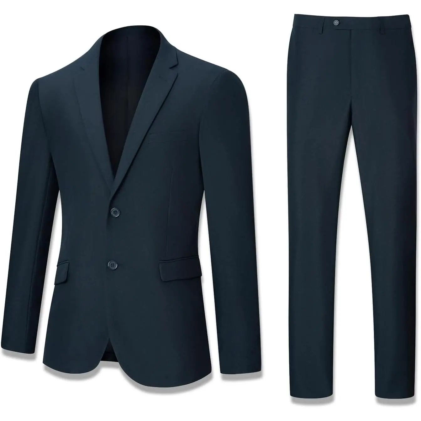 Men's Suit Slim Fit 2 Piece Suits for Men, Two Button Blazer Jacket Pants Set with Tie for Wedding Business Dinner
