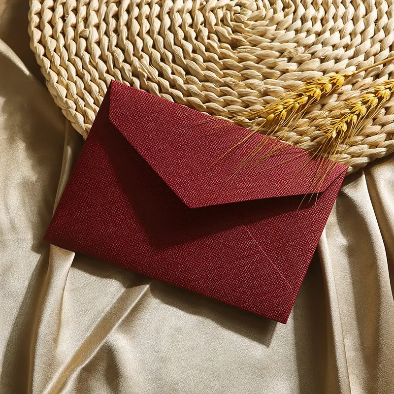 Vintage Style Wine Linen Envelope Set, 10pcs Retro Book Invitation Postcard Wax Seal Envelopes, Greeting Card Mailing Envelopes, Envelope Postcards