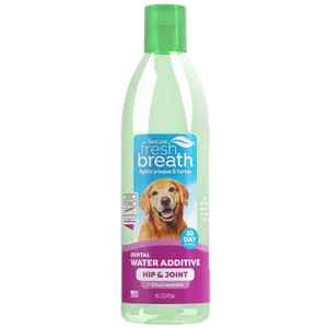 TropiClean Fresh Breath Oral Care Water Additive Plus Hip & Joint for Pets 16oz