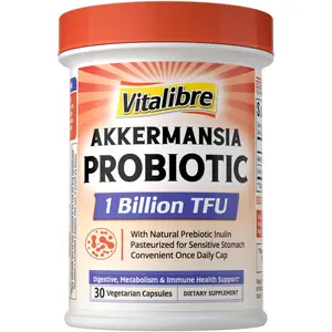 Akkermansia Muciniphila Probiotic Gut Health Support With Inulin Prebiotic 30 Capsules
