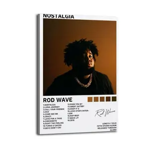 Rod Wave Nostalgia Poster Canvas Wall Art Home Decorative Prints Fade-Resistant Canvas Print Various Size for Home Gym Office Wall Decor