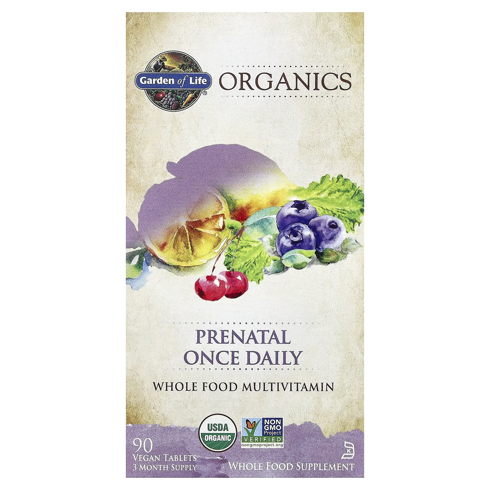 Garden of Life Organics, Prenatal Once Daily, 90 Vegan Tablets | HSA/FSA Eligible