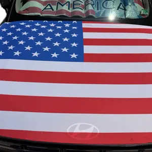 Car Hood Cover with USA Flag Design