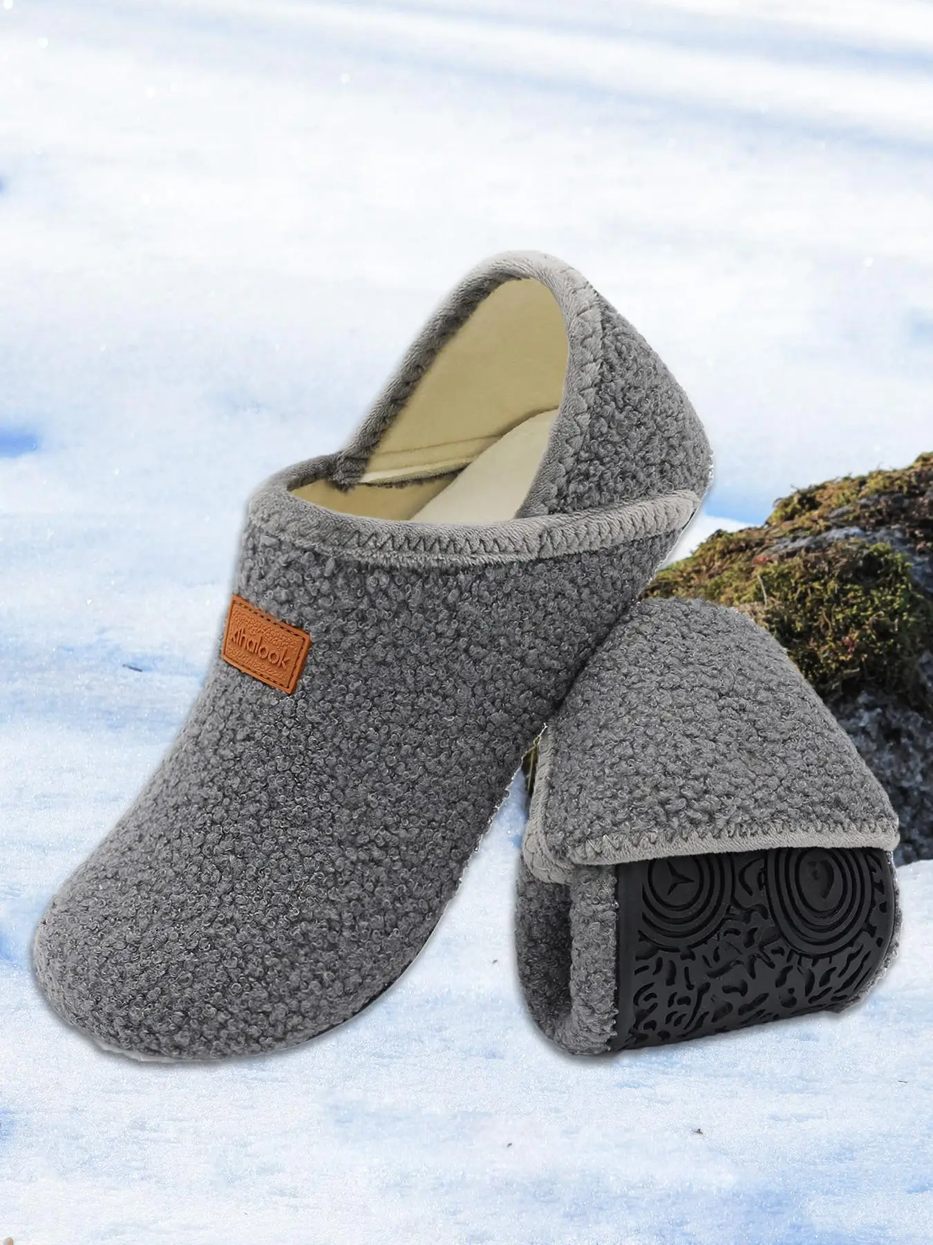 Women's Solid Color Plush Slippers, Casual Soft Comfortable Home Slippers, Warm Slippers for Indoor & Outdoor Use for Fall & Winter
