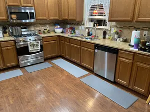 DEXI Kitchen Floor Mats Cushioned Anti Fatigue,17x59, Standing Runner Rug Waterproof, Comfort Memory Foam Padded for Front Sink Laundry Soft Thick Rugs Soft Washable Rugs
