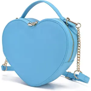 Heart Shape Satchel Crossbody Purse for women Zip Around  Bag