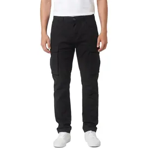 Black Cargo Pants for Men Slim fit Khaki Work Pants with Pockets