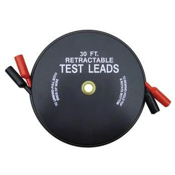 212 MAIN Retractable Test Leads - 2x30 Ft 18 Gauge Copper Wire, Insulated Alligator Clips, Magnetic Back, Different Color Wires, Car Battery Tester for Cars/Cycling Leisure Equipment, Circuit Tester Tool