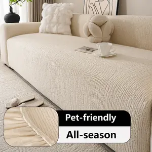 Elegant Sofa Cover Set, Reusable Anti-Slip Couch Protector, & Hand Wash Friendly, Durable Design for All Seasons Use, Washable Sofa Slipcover, Elastic Sofa Slipcover, Washable Furniture Cover