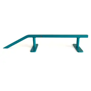Fingerboard Rail with Pole Jam Entrance V2, 12.5" Long - Steel Construction - Made in USA - Teak Teal