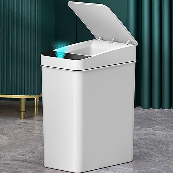 Touchless Automatic Trash Can 11L – Motion Sensor Covered Bin for Kitchen Bathroom Bedroom, Smart Narrow Electric Garbage Can, Single or 2 Pack