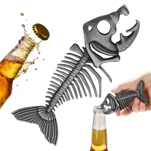 Creative Fish Bone Bottle Opener , Portable Beer Opener for Bar, Kitchen, Home, Camping, Unique Gift for Beer Lovers & Fishing Fans, Kitchenware