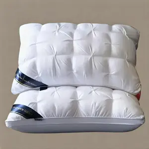 JuanLuxury 5-Star Hotel Quality Pillow for Deep Sleep, Neck Support with High-Density Polyester Filling, Elegant Satin Cover