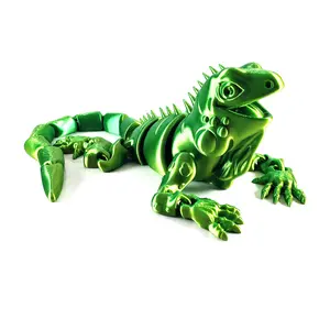 3D Printed Articulating Iguana - Home Decor Ornaments