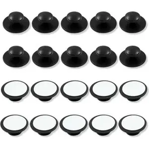20 count Self-Adhesive Dresser Knob Instant Adhesive Cabinet Handle Pull Mini Self-Stick Knob for Sliding Door Windows Wardrobes Drawer(Brown)