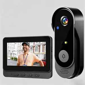 2.4G Wireless Smart Video Doorbell with Indoor Monitor, Home Intercom System (US Spec)