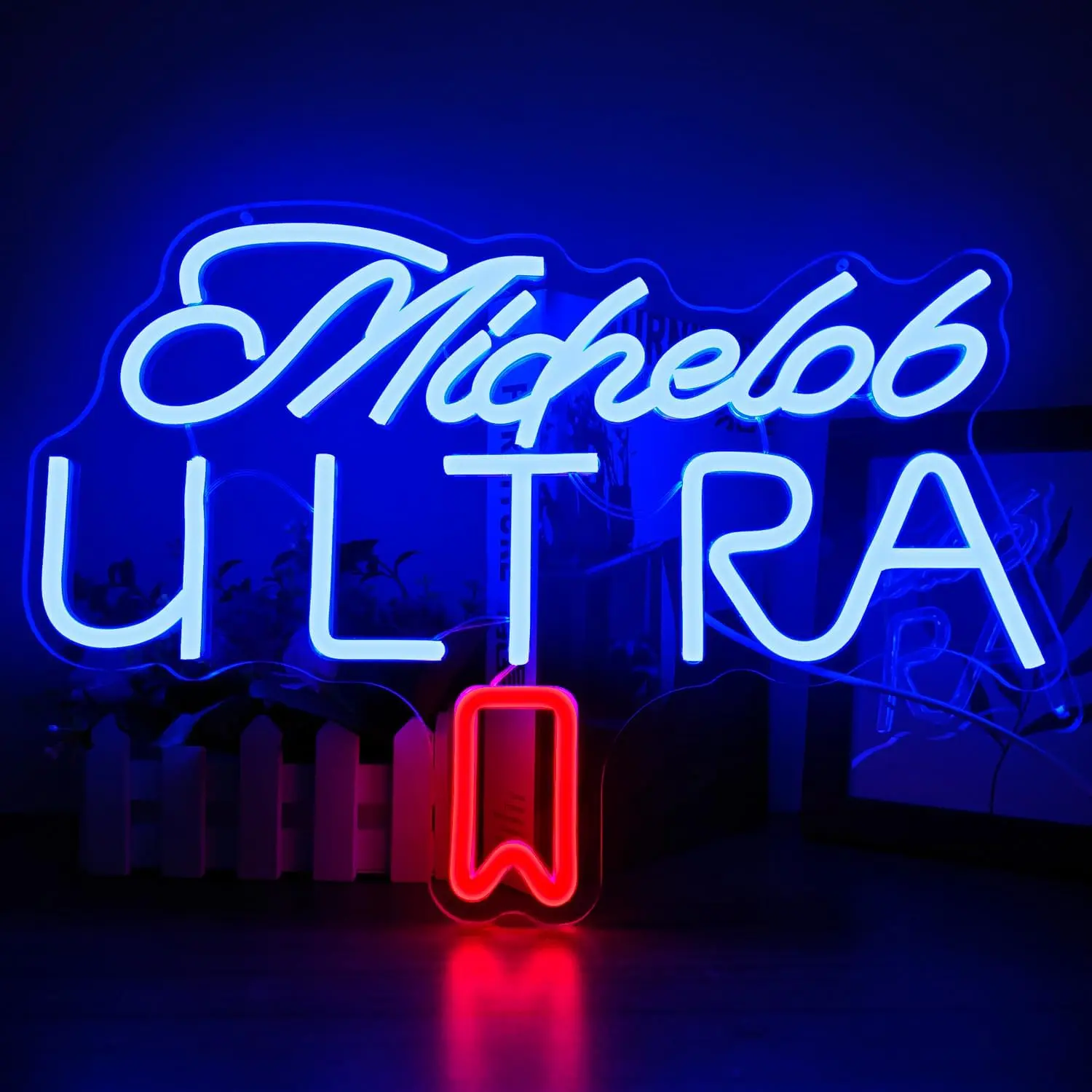 LED Beer Neon Sign with Light Up Letters, Colorful Ambient Glowing Indoor Decorative Party Light for Man Cave Home Bar Room Decor Gift, Colorful Ambient Light,dorm essentials,home decor,home essentials,camping essentials
