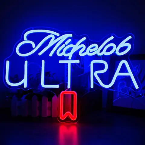 Plastic LED Beer Neon Sign with Light-Up Letters - Adjustable Atmosphere, Colorful Ambient, Glowing LED, Modern Mood, Indoor Decorative Options for Man Cave Home Bar Gift, Adjustable Atmosphere Light, Colorful Ambient Light