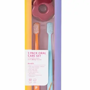 3 Pack Oral Care Set Toothbrush Set with Holder Travel Friendly