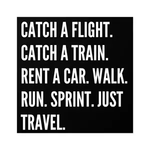 Catch a Flight, Catch a Train Travel Luggage Sticker
