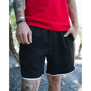 Black & White 7" Boardshorts