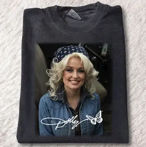 Vintage Dolly Parton Cowgirl Graphic Tee, Dolly Parton Merch, 80's Country Music Shirt, Graphic Tee, Gift T-shirt,Unisex Cotton Top Menswear Womenwear Streetwear Cotton Comfort Shortsleeve Casual
