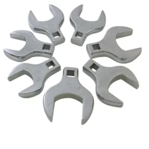 212 MAIN 7-Piece Alloy Steel Drop-Forged Metric Crowfoot Type Wrench Set, Multi-Size (34, 35, 36, 38, 42.52, 46 mm) with Polished Finish, Seven Pieces