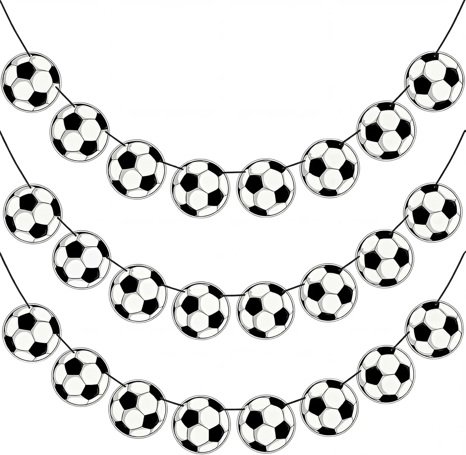 Soccer Birthday Party Decorations - 24PCS Soccer Party Banners for 2026 World Soccer Cup Merchandise | Soccer Party Decorations Hanging Backdrop for Birthday Party Home Classroom Favor Supplies Decor