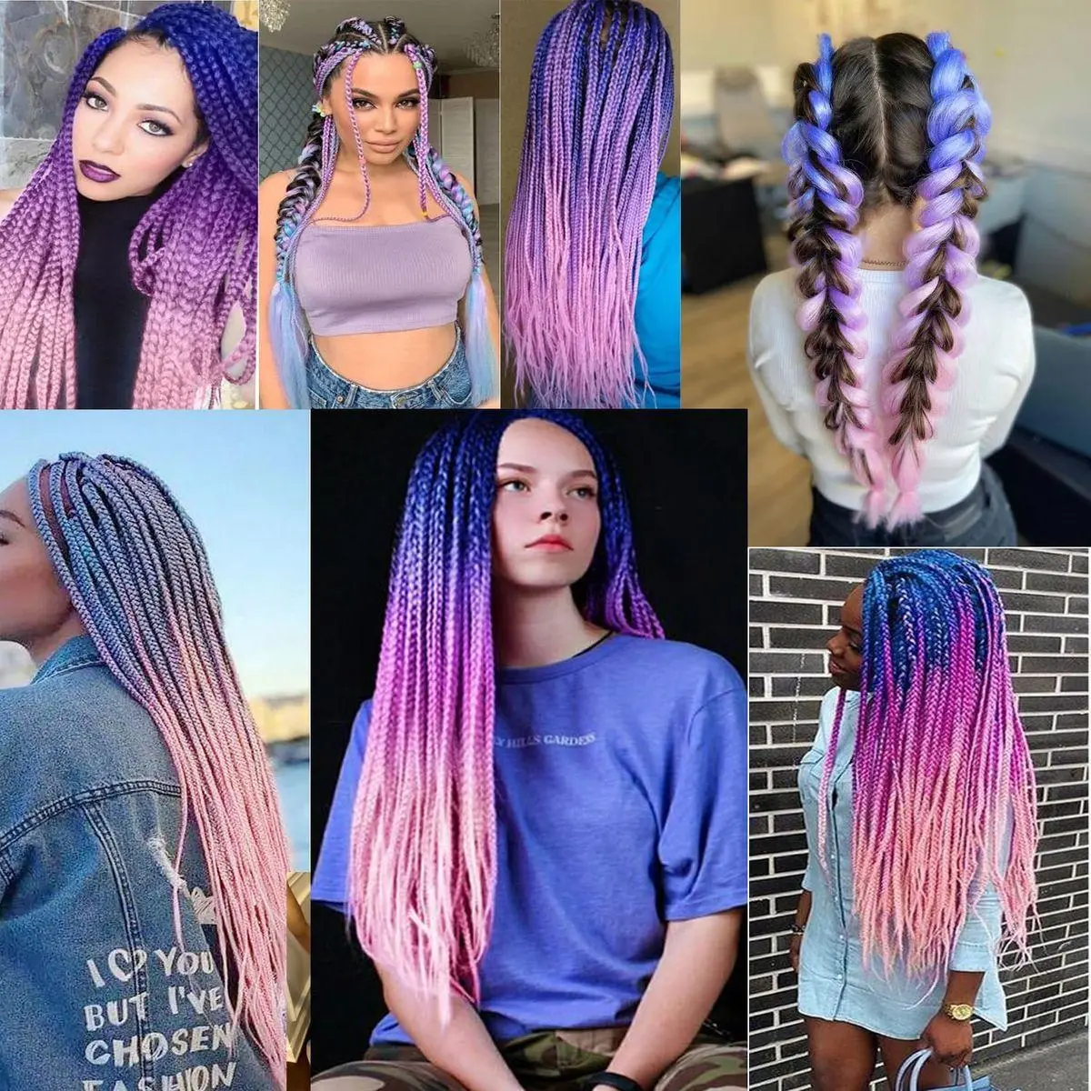 Pink Ombre Braiding Hair Extensions 3Pcs Jumbo Braiding Hair 