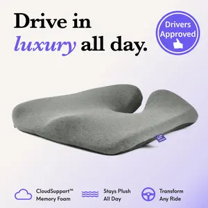 Cushion Lab | Cloud Cradle Car Seat Cushion — Drive Softly, Every Mile — Memory Foam Cushion for Cars, Trucks & SUVs