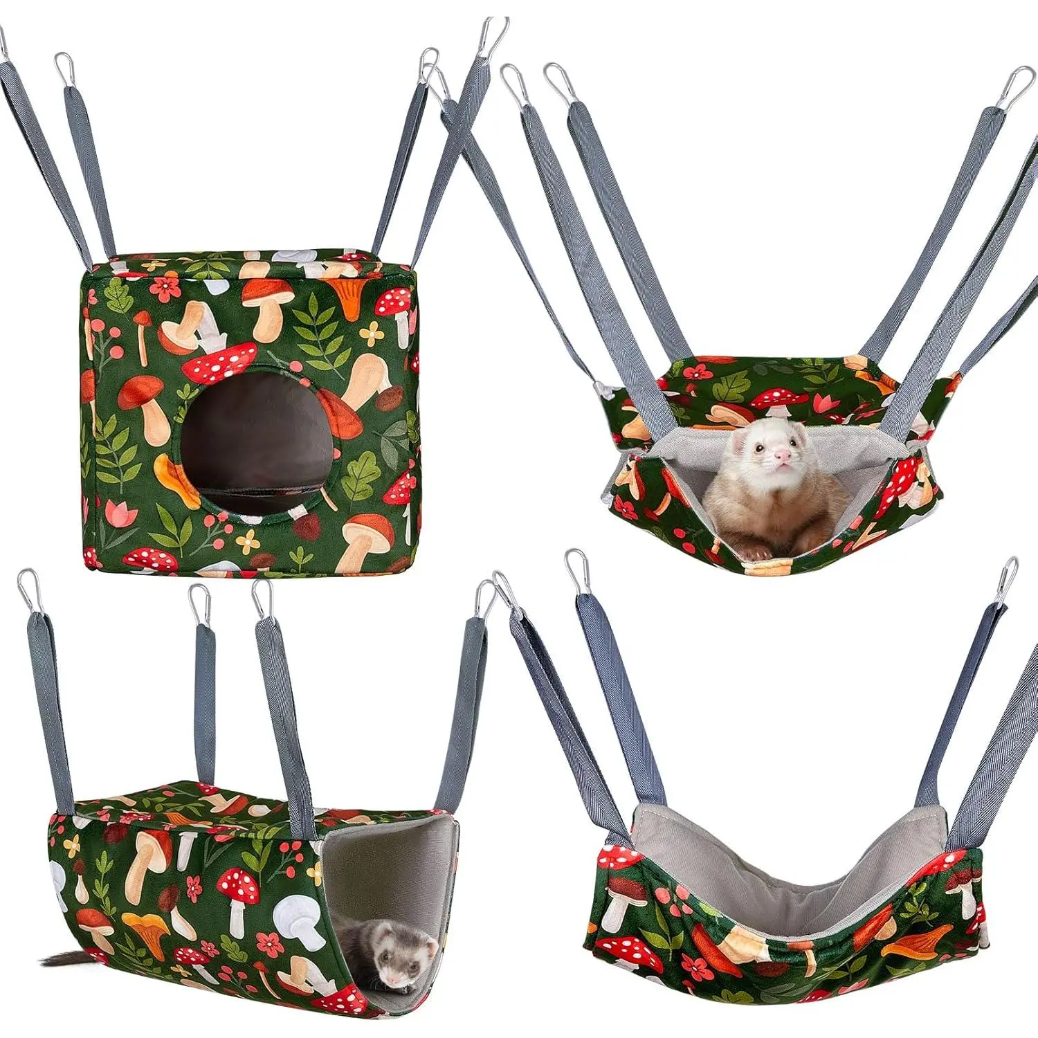 Ferret Hammock 4 Pack - Washable Rat, Guinea Pig, , Sugar Glider Hammock