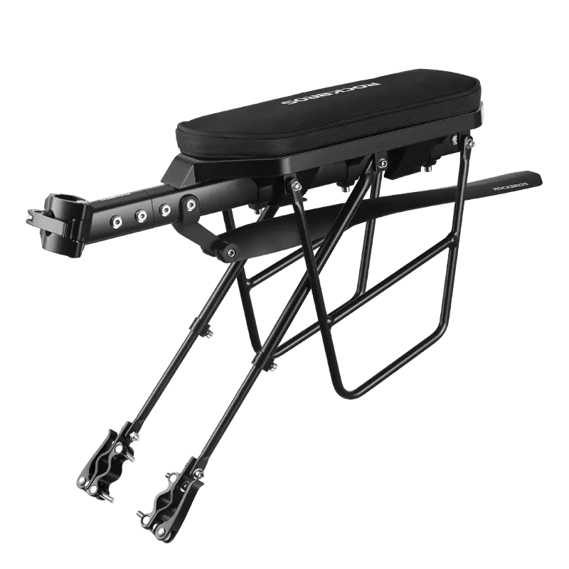 ROCKBROS Bicycle Rear Rack, Quick Release Aluminum Alloy Carrier, Adjustable for 26"-29" Mountain Bikes with Built-In Fender, 55lbs Capacity