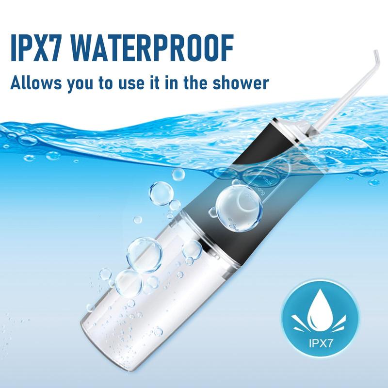 Electric Water Flosser Cordless for Teeth 3 Modes 4 Jet Tips Cleaning and Flossing Water Dental Portable Floss Irrigator Oral Water Flossed Rechargeable Tonsil Stone Travel Adults Cleanser Pink