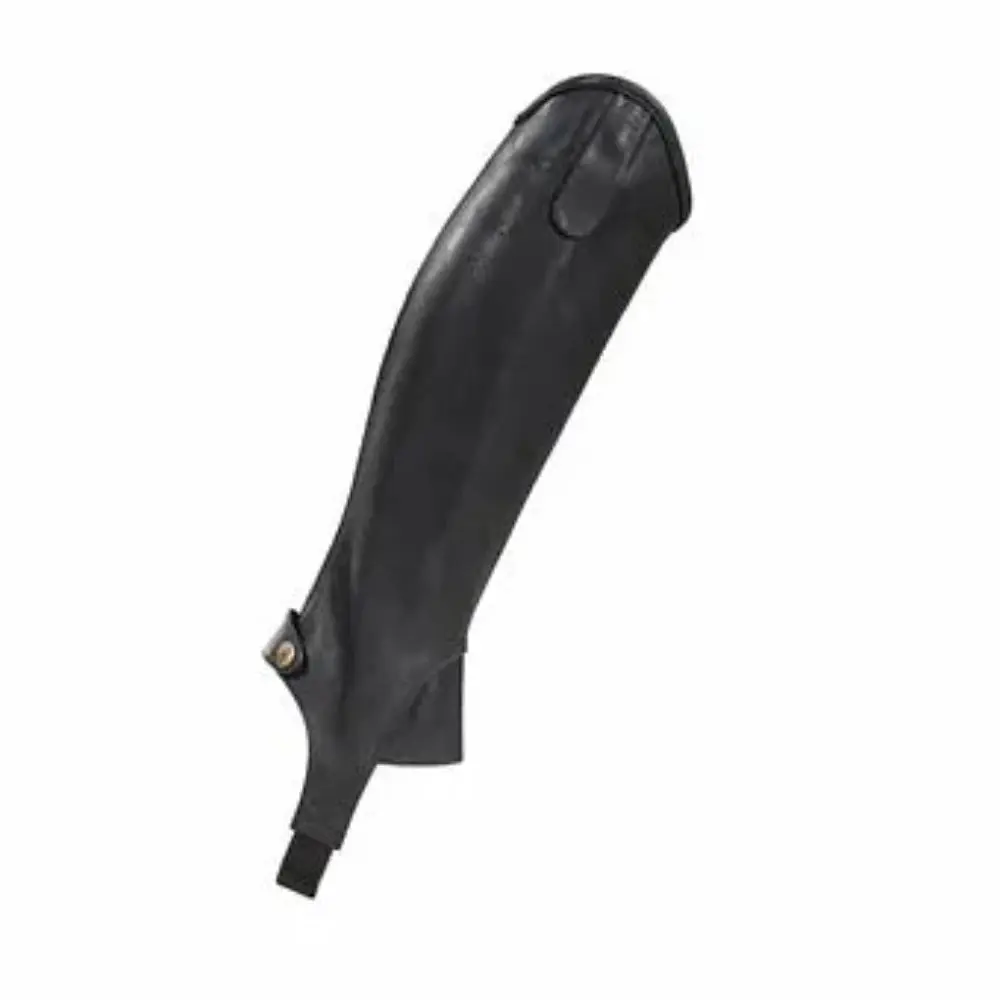 Horze Black Desta Leather English Riding Half Chaps