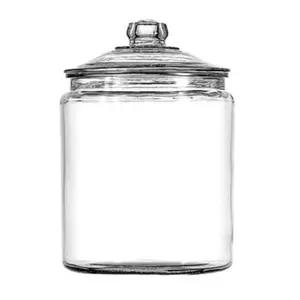 Heritage Hill Glass Jar with Lid, 1/2 Gallon