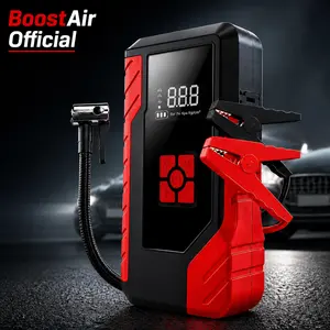 15000A Peak Car Jump Starter with 250PSI Tire Inflator, 12V jump box fits all gas and 2.11 gallon diesel vehicles. Equipped with USB ports and LED emergency light, portable multifunctional car emergency start tool for roadside use