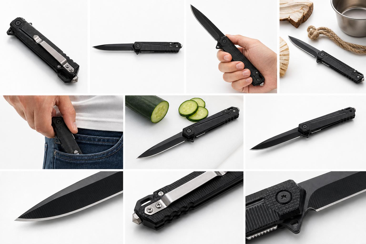EDC convenient folding knife, camping, barbecue, hiking, home cooking, holiday gifts