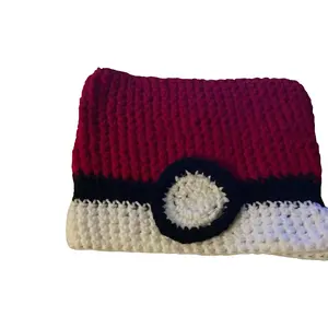 Crochet Pokémon ball cat beanie