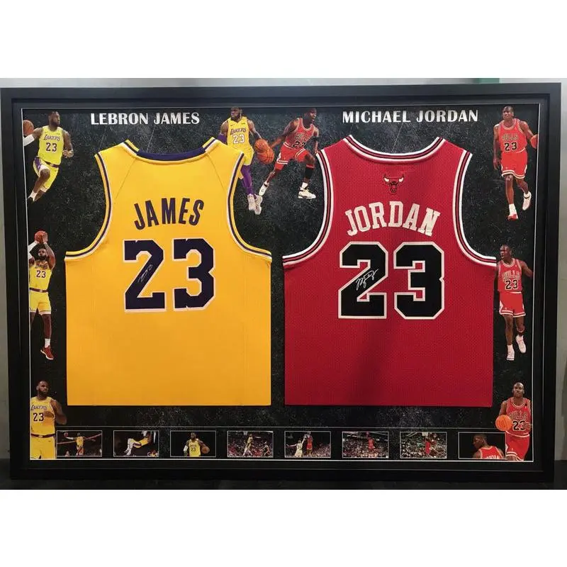LEBRON JAMES & MICHAEL JORDAN DUAL JERSEY Poster Print UNFRAME BUNDLE LEBRON JAMES & MICHAEL JORDAN DUAL JERSEY Poster Print UNFRAME BUNDLE