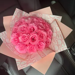 Pink Glitter Eternal Roses Bouquet - perfect for Birthday, Graduation, and Anniversary